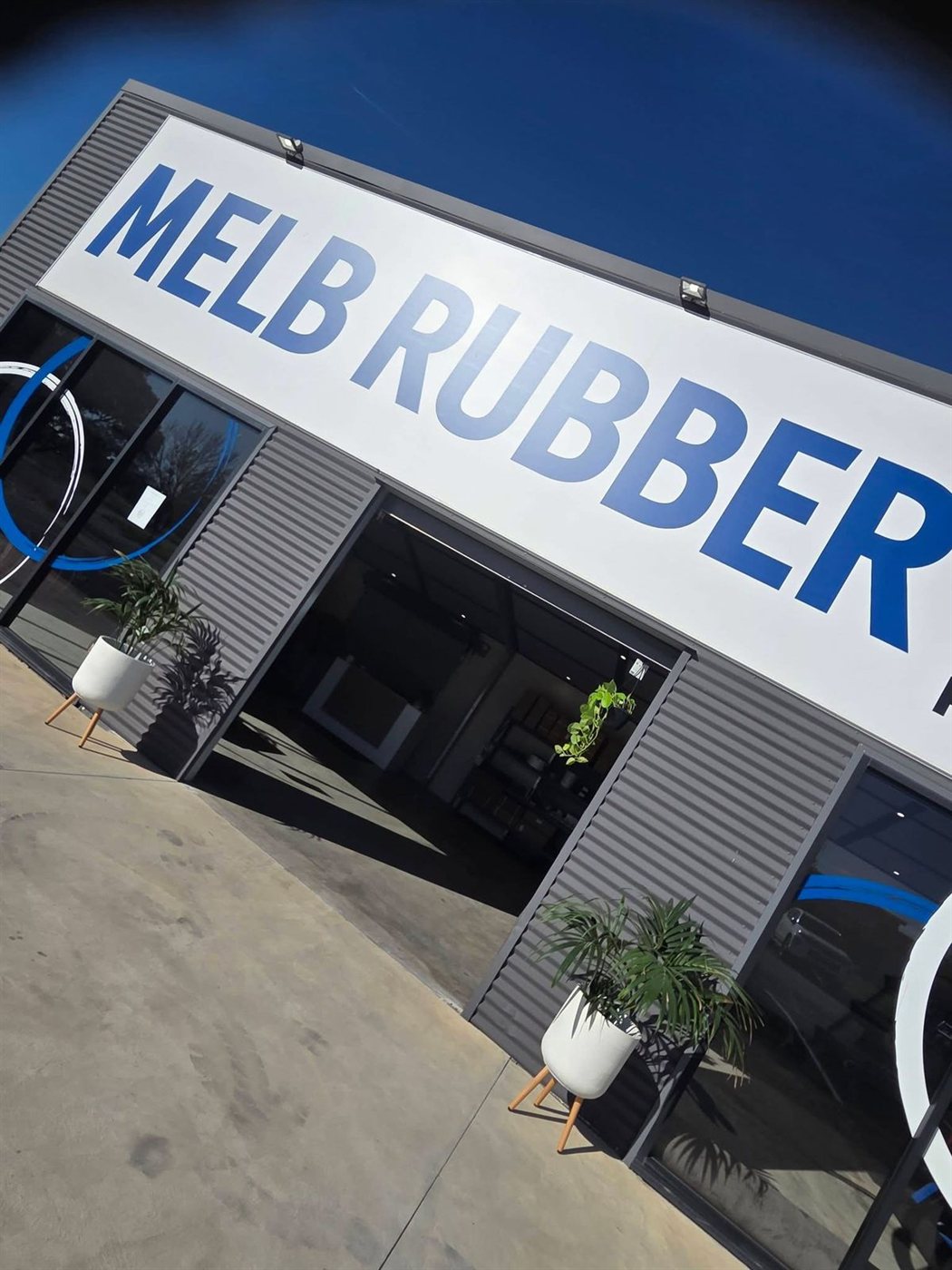 MELB Rubber storefront entrance, Albury