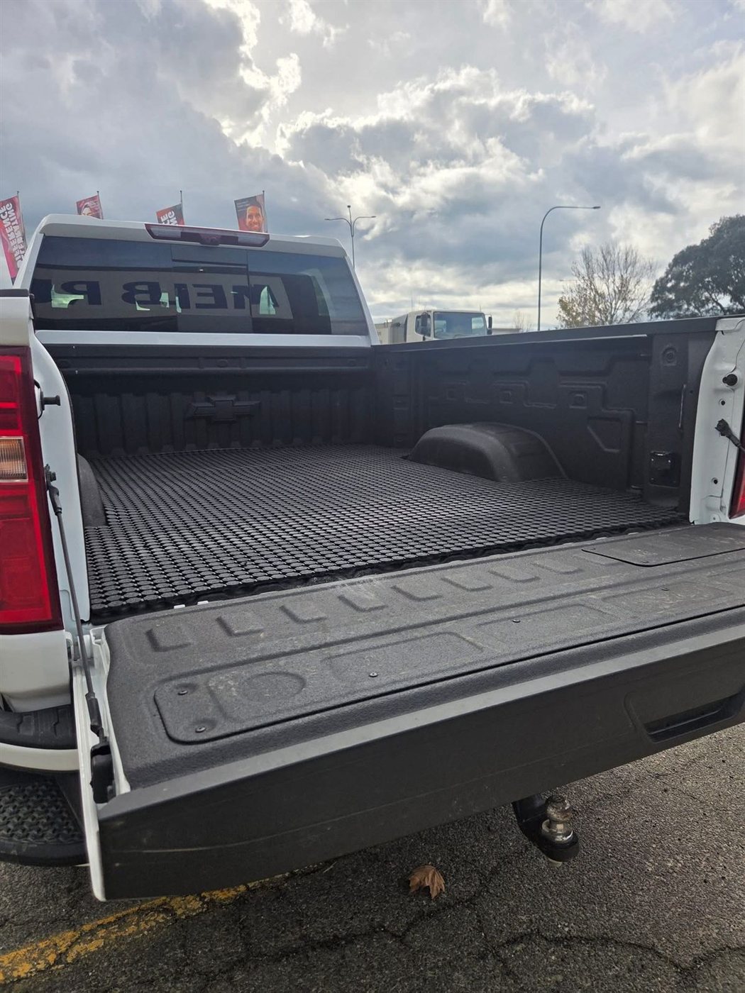 Ute tray rubber matting fitted